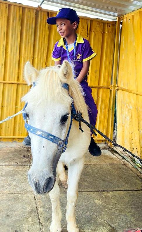 Family enjoying the farm